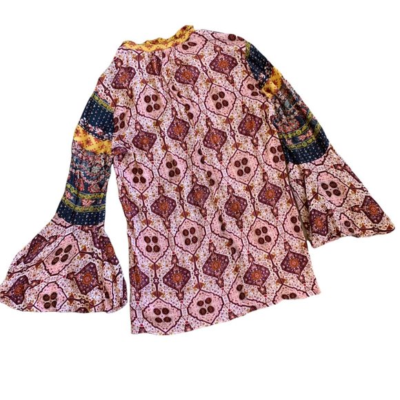 Umgee Boho Print Semi Sheer Tunic - Picture 5 of 7